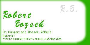 robert bozsek business card